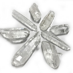 Pointe Biterminée en Cristal de Roche