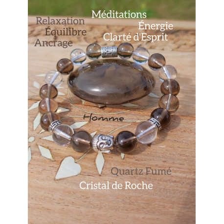 Bracelet Cristal de Roche - équilibre et énergie – Vertus des Pierres