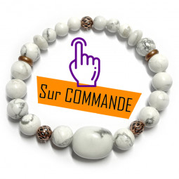 Bracelet en Howlite Vibrations Cristallines