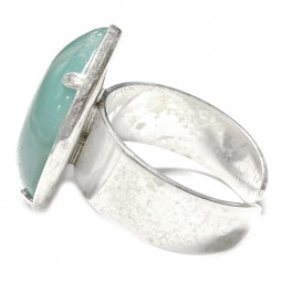 Bague Argent Ronde en Amazonite