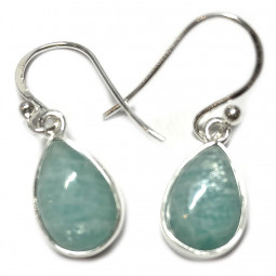 Boucles d'Oreilles en Amazonite & Argent