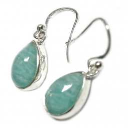 Boucles d'Oreilles en Amazonite & Argent