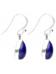 Boucles d'Oreilles Gouttes en Lapis-Lazuli & Argent