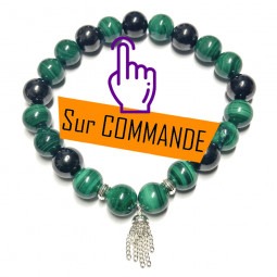 Bracelet en Shungite & Malachite