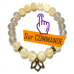 Bracelet en Agate & Citrine