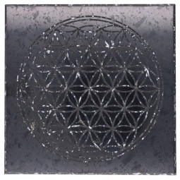 Plateau de Purification de Shungite Avec Fleur de Vie