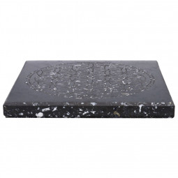 Plateau de Purification de Shungite Avec Fleur de Vie