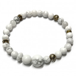 Bracelet Boules Création en Howlite