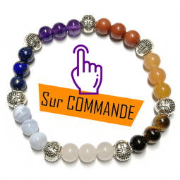 Bracelet Boules 7 Chakras Vibrations Cristallines