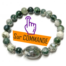 Bracelet en Agate Mousse & Agate Arbre