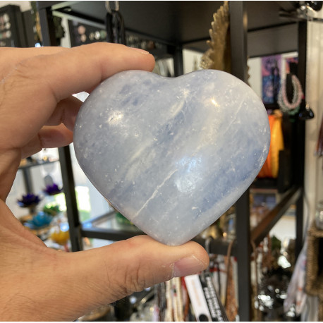 Coeur en Calcite Bleue