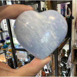 Coeur en Calcite Bleue