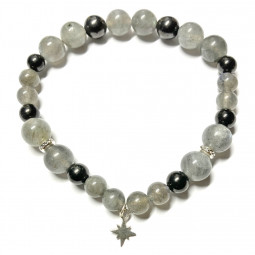 Bracelet Boules en Labradorite & Shungite