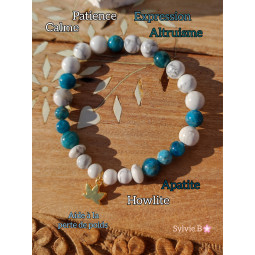 Bracelet Apatite & Howlite