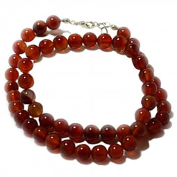Collier Boules en Cornaline