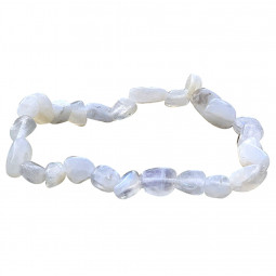 Bracelet Grains en Pierre de Lune Blanche