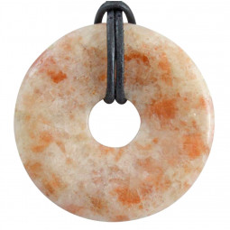 Pendentif Donut en Pierre de Soleil