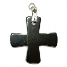 Pendentif Croix en Hématite