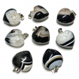 Pendentif Coeur en Onyx EXTRA