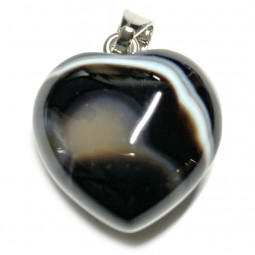 Pendentif Coeur en Onyx EXTRA
