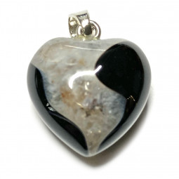 Pendentif Coeur en Onyx EXTRA