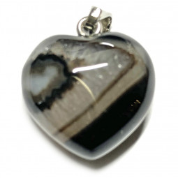 Pendentif Coeur en Onyx EXTRA