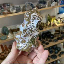 Forme libre Flamme en Jaspe Orbiculaire