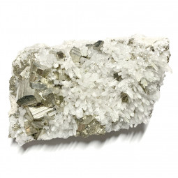 Druse de Cristal de Roche et Pyrite - 385 grammes