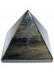 Pyramide en Obsidienne Dorée