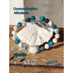 Bracelet Boules Apatite & Howlite