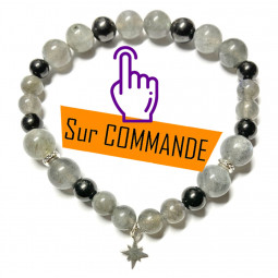 Bracelet Boules en Labradorite & Shungite