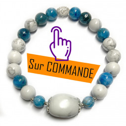 Bracelet Boules Apatite & Howlite