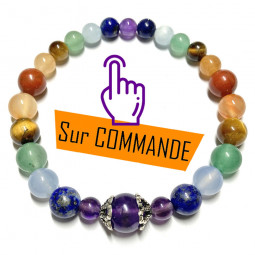 Bracelet Boules 7 Chakras Vibrations Cristallines