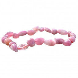 Bracelet Grains en Tourmaline Rose