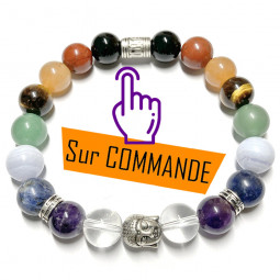 Bracelet Boules 7 Chakras Vibrations Cristallines
