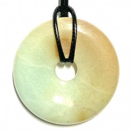 Pendentif Donut en Amazonite - 3 cm