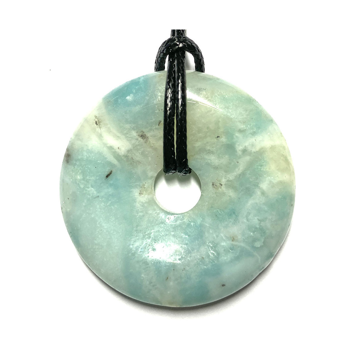 Pendentif Donut en Amazonite - 3 cm