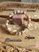Bracelet Boules en Agate & Rhodonite