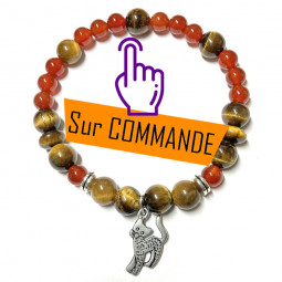Bracelet en Cornaline & Oeil de Tigre