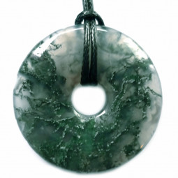 Pendentif Donut en Agate Mousse