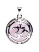 Pendentif Om Avec Quartz Rose