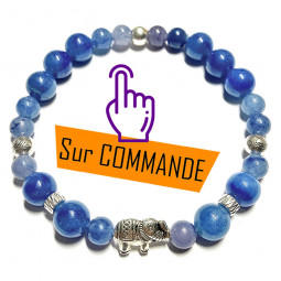 Bracelet Boules en Aventurine Bleue Vibrations Cristallines