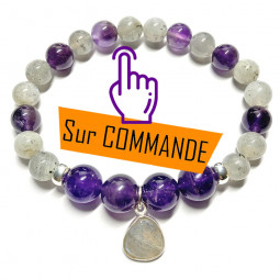 Bracelet en Améthyste & Labradorite