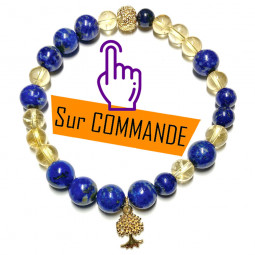 Bracelet Boules en Lapis-Lazuli & Citrine