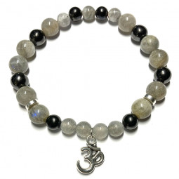 Bracelet en Labradorite & Shungite