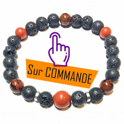 Bracelet Jaspe Rouge,...