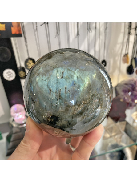 Sphère en Labradorite EXTRA de 90 mm