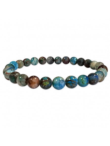 Bracelet en Chrysocolle - Boules de 7mm Bracelet en Chrysocolle - Boules de 7mm