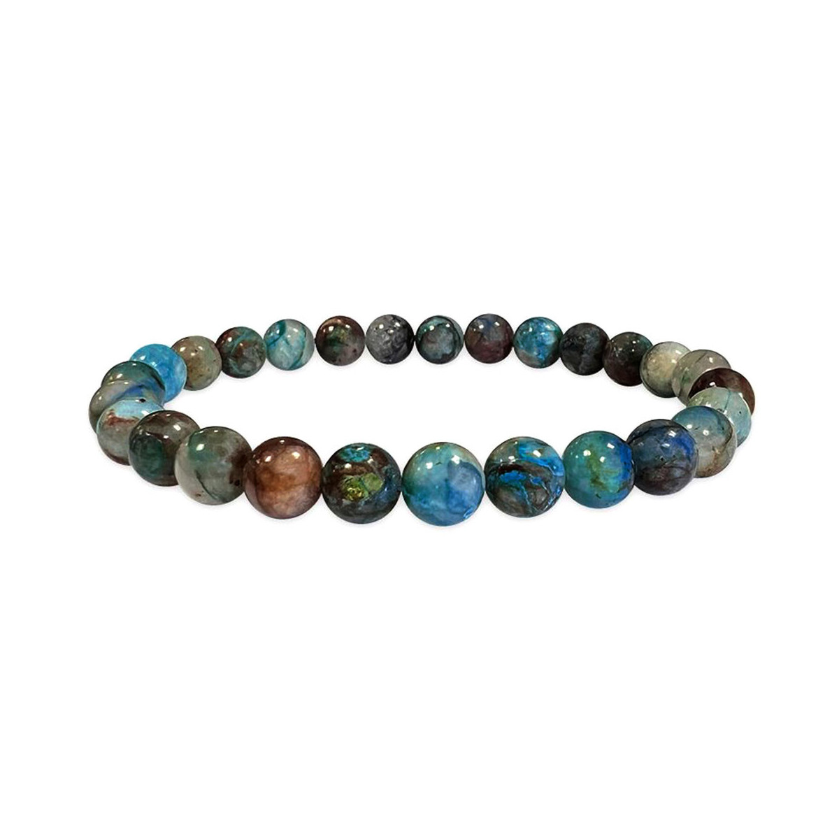 Bracelet en Chrysocolle - Boules de 7mm Bracelet en Chrysocolle - Boules de 7mm