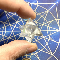 Merkaba en Cristal de Roche 3 cm